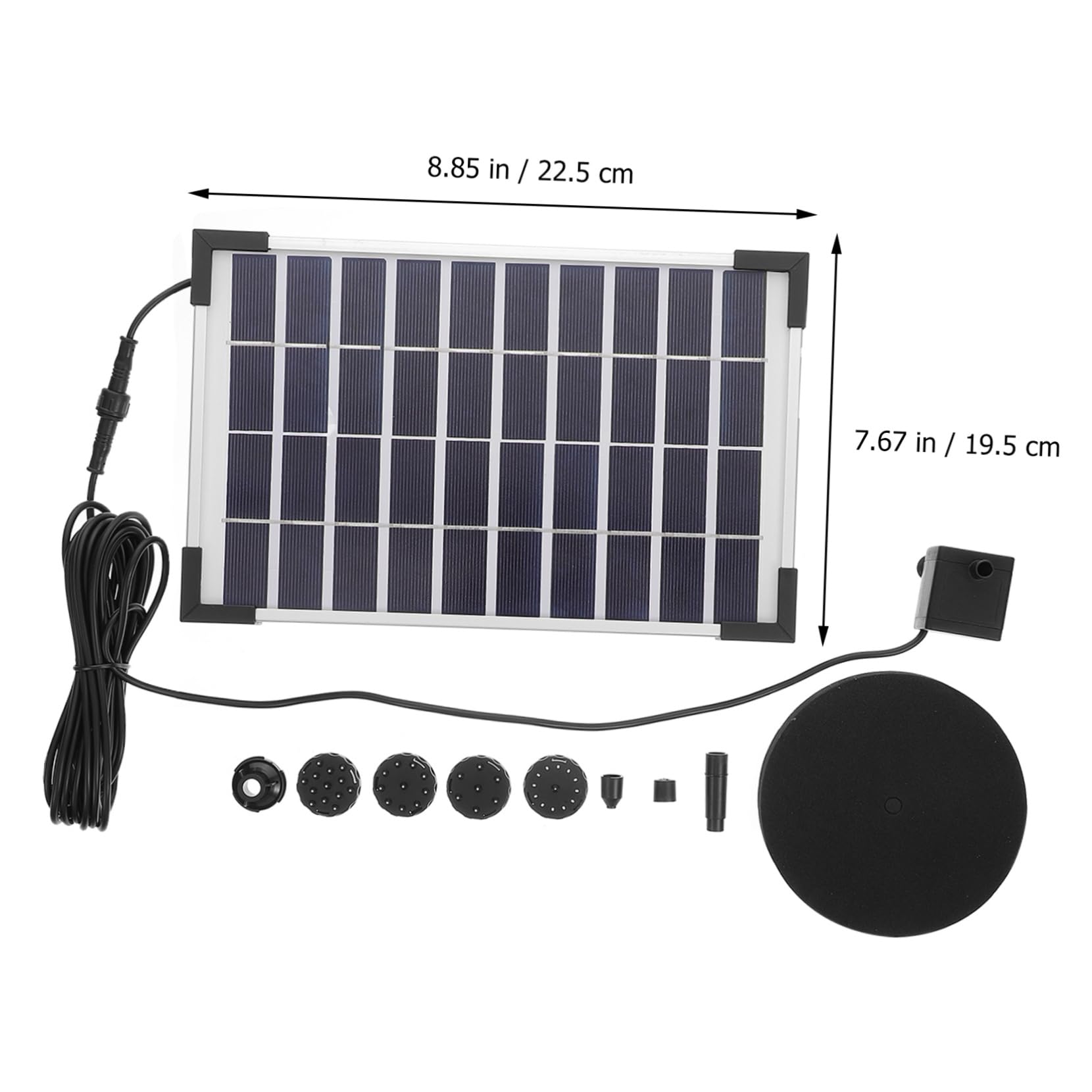 HANABASS Pompa Per Acqua A Energia Solare Da 5 W 6 Spruzzi Per Giardino Set Di Pompe Per Bagno Per Uccelli Allaperto