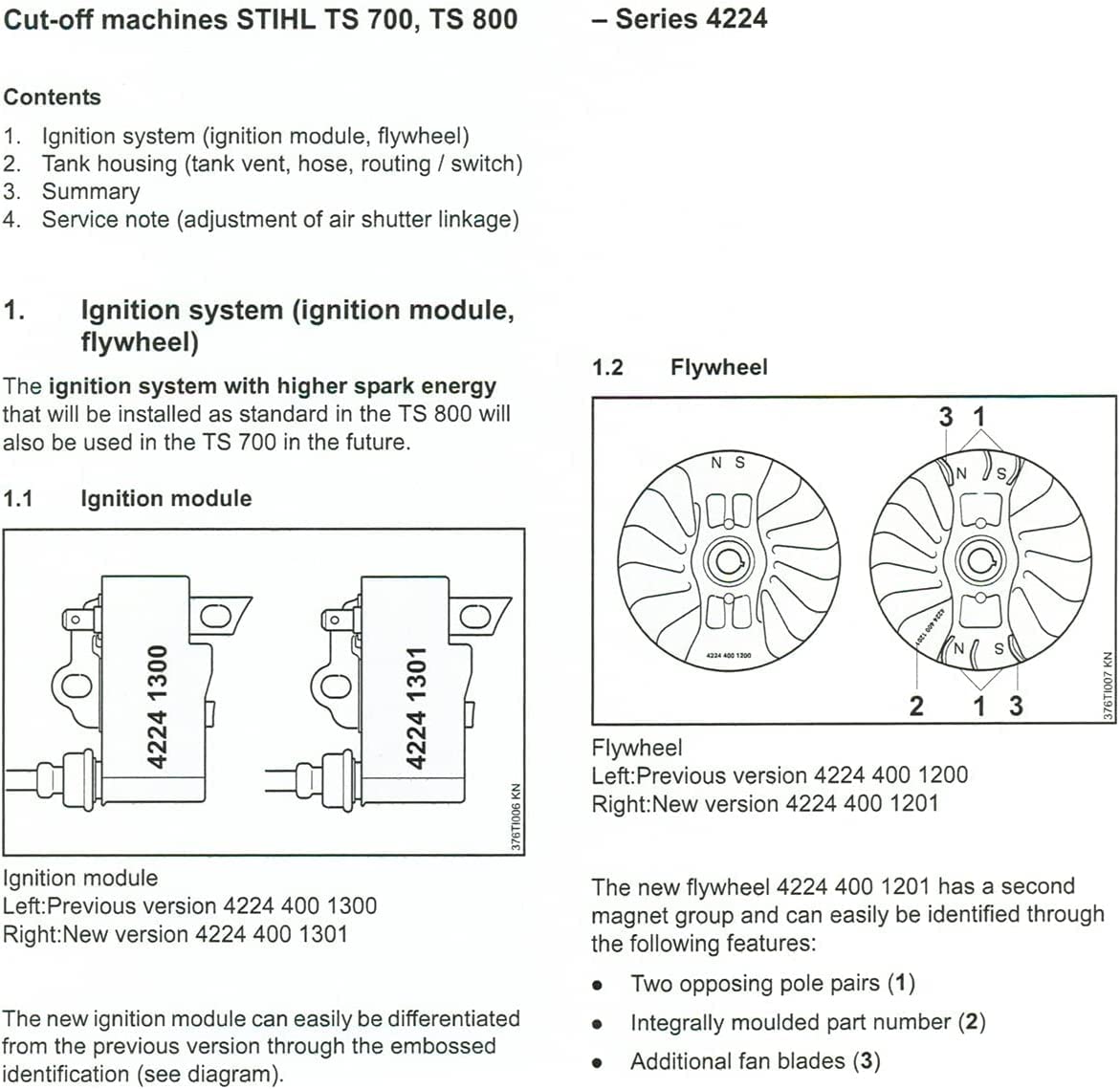 Bobina di accensione sostituisce le seghe per calcestruzzo STIHL TS700 TS800 4224 400 1301