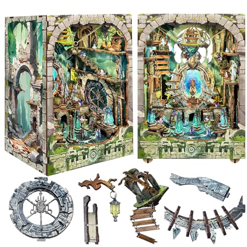 Maison de poupée et kit de construction de serre-livres miniature Spilay fait à la main