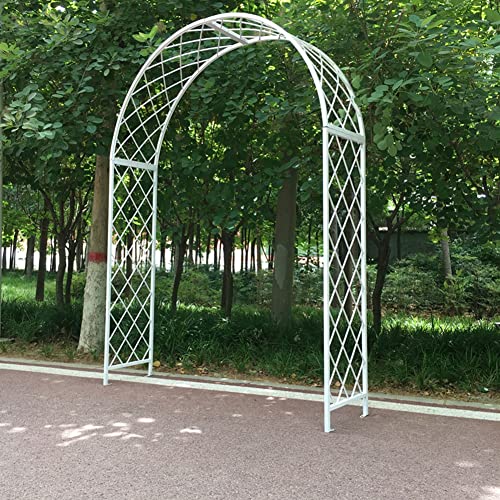 Arco de Rosas Decoracion Jardin Soporte 260 * 40 * 250cm,300 * 40 * 250cm para Plantas trepadoras, Resistente pérgola Cenador diseño de Enrejado Duradero (Color : Blanco, Tamaño : 300 * 40 * 250cm) Cover