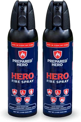 Miniatura 5 de Prepared Hero Manta de emergencia contra incendios  aerosol de fuego héroe paquete de 2