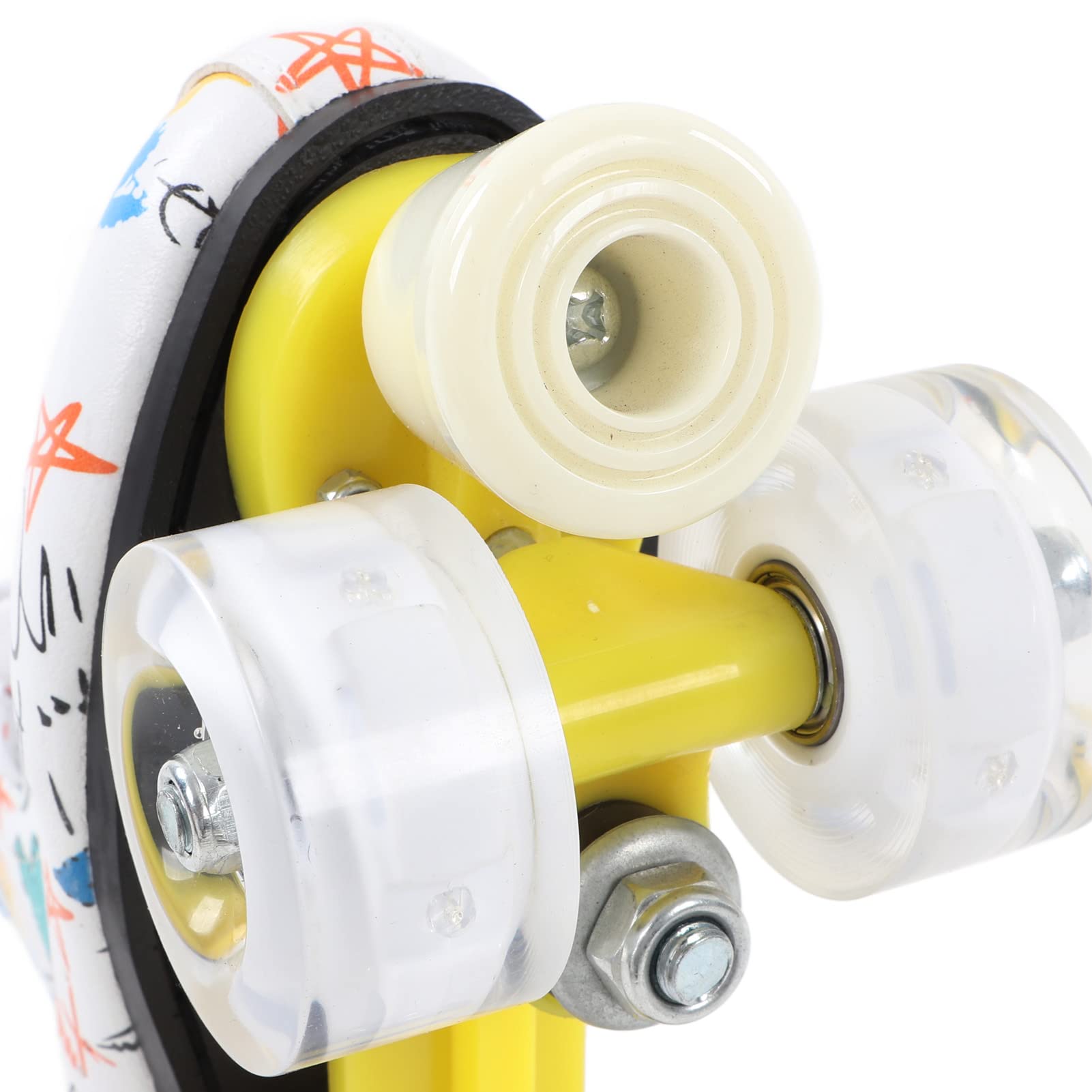 Patines de Doble de 4 Ruedas Zapatos de Patinaje con Graffiti Blanco para Niños Adultos Talla 38 Material Resistente y Duradero Diseño Cómodo y Transpirable Patinaje en