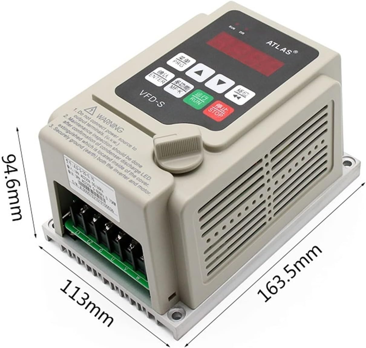 NOVOCE 22KW 110V 220V VFD Single Phase Input 3 Phase Output Frequency