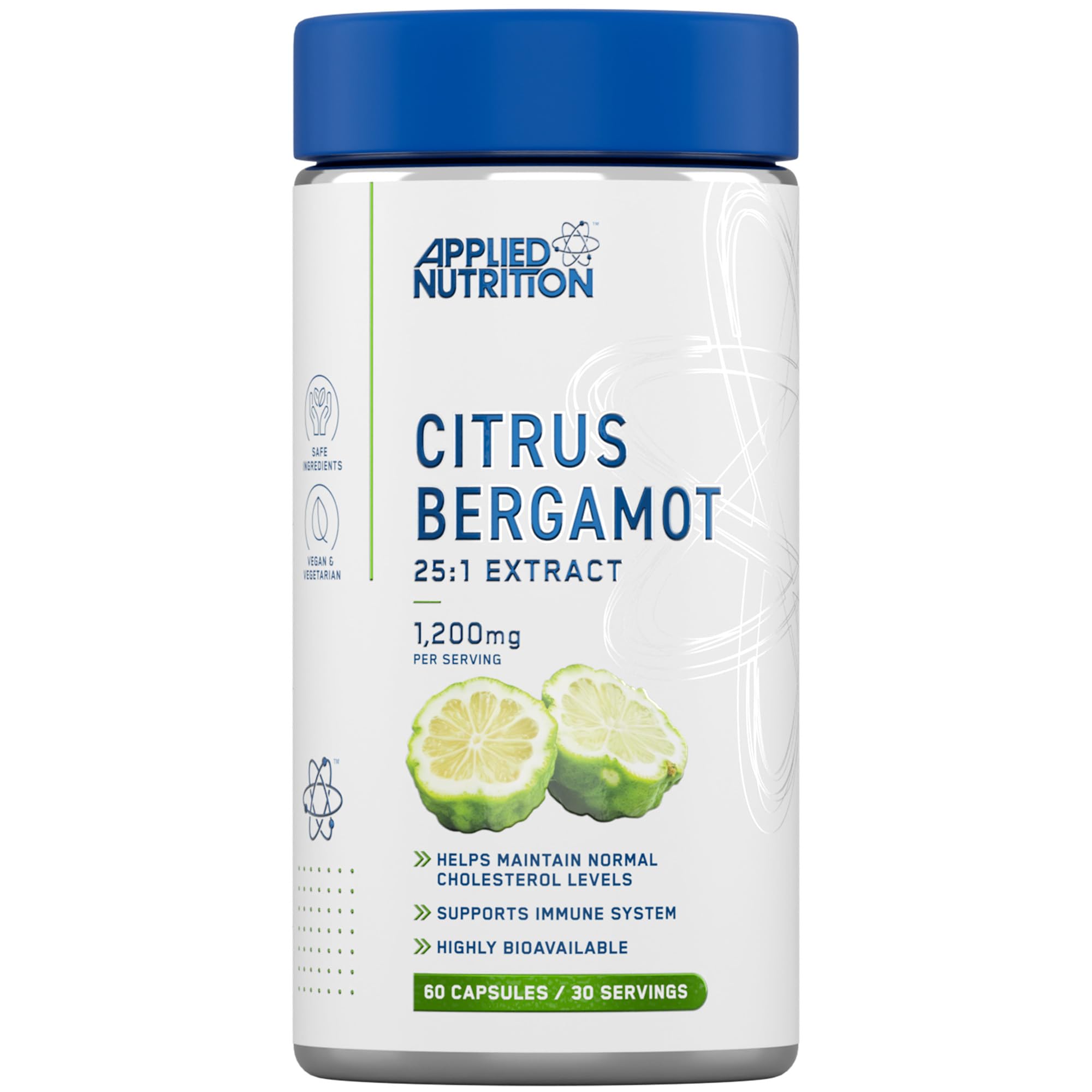 Citrus Bergamot 1200mg Capsules 38% Polyphenol Cholesterol Support 30 Servings