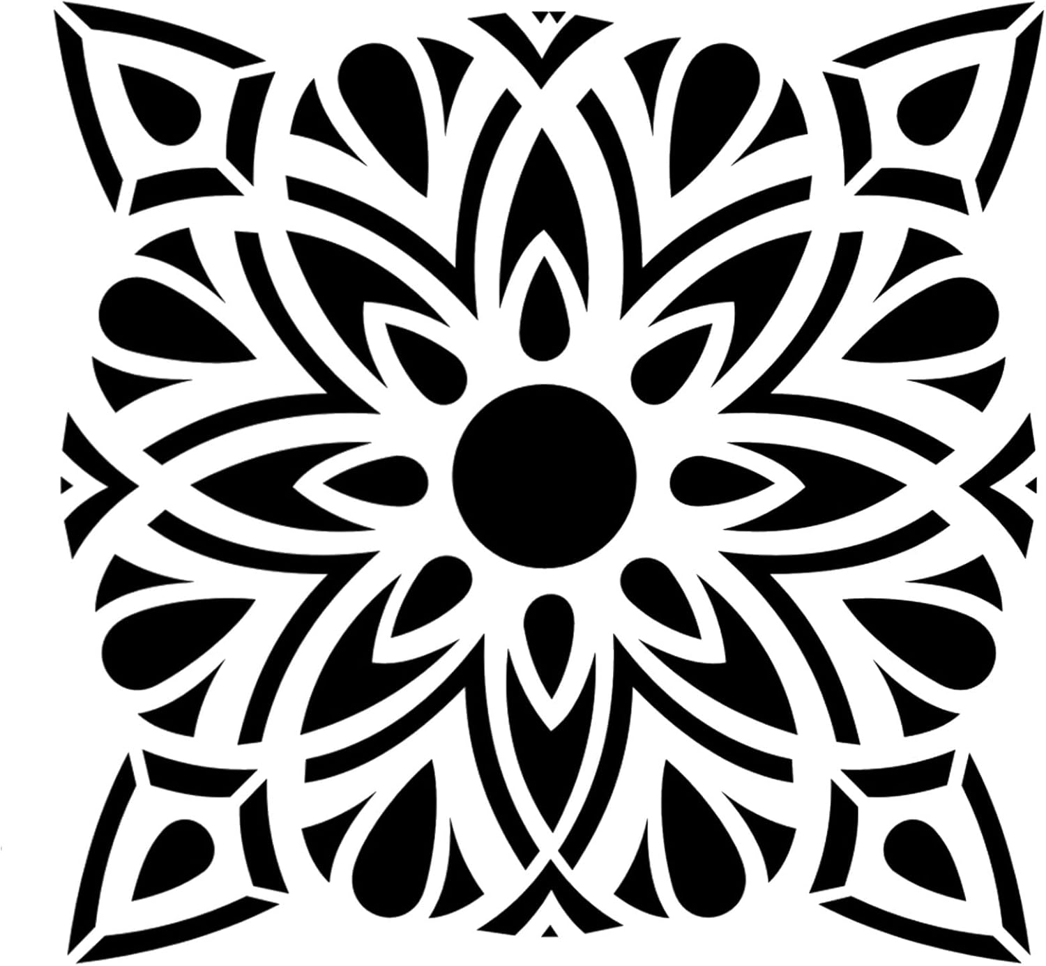 Mandala Tile Oriental Exotic Big Sizes Reusable Stencil or