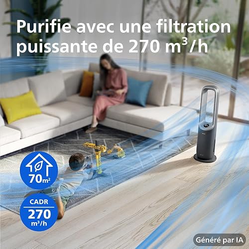 Philips Air Performer 3in1 Purificatore, Ventilatore e Riscaldatore, 70 m² - 3