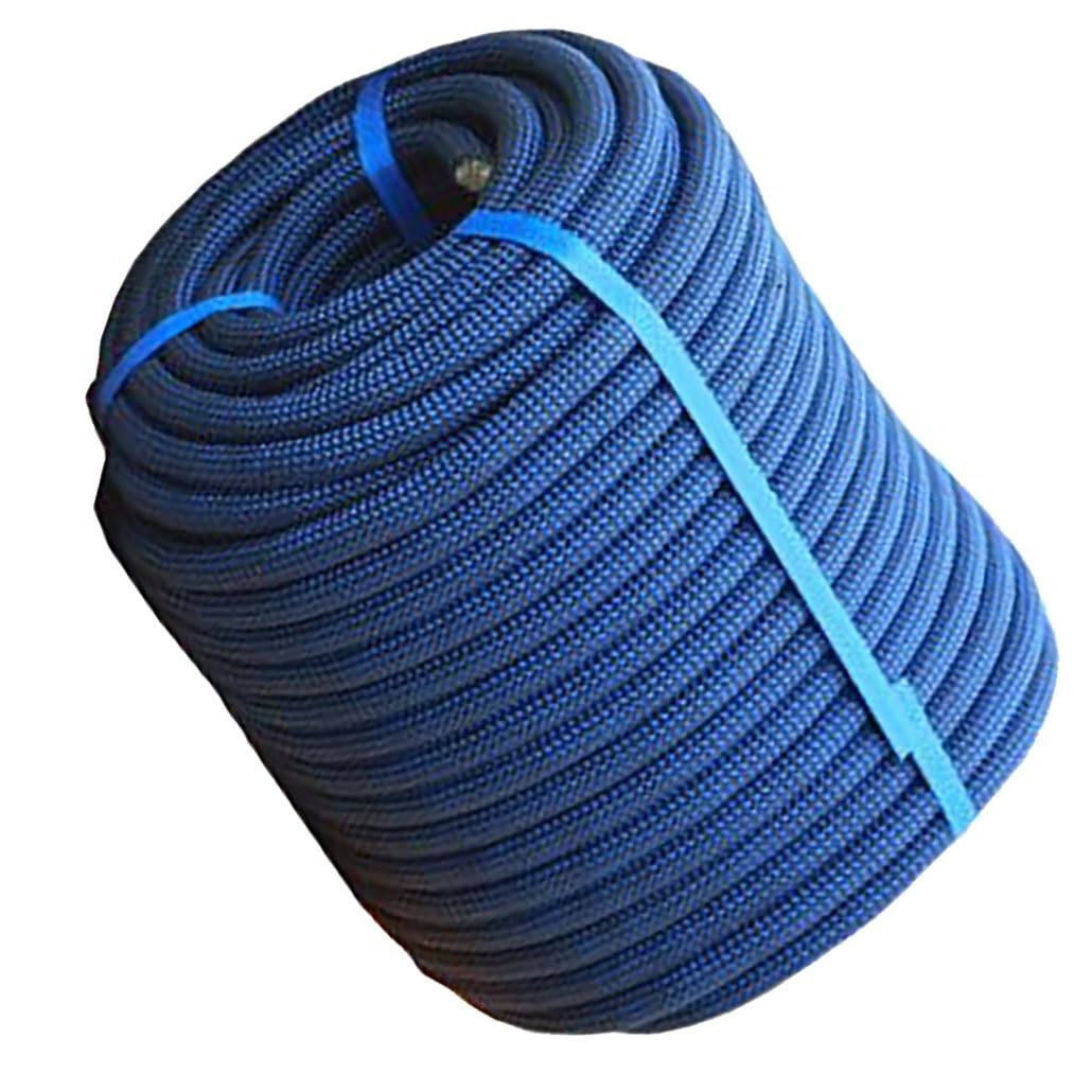 Corda da ormeggio in Poliestere da 12 mm x 20 m, 48 trefoli, Adatta per edilizia, Navigazione, lavori portuali, Escursionismo, Campeggio - Disponibile in Lunghezze da 10 a 60 Metri, Blu.