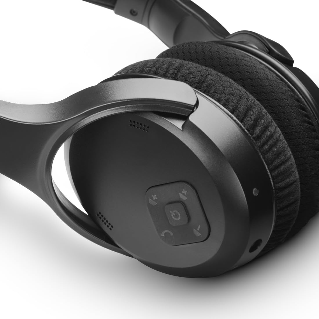 Hama Funkkopfhörer für TV, 2,4 GHz (kabelloser Kopfhörer für fernsehen ohne Audioverzögerung, 16 h Spielzeit, Over-Ear Kopfhörer mit Lautstärkeregler + 3 Modi, für Senioren und Hörgeschädigte) schwarz