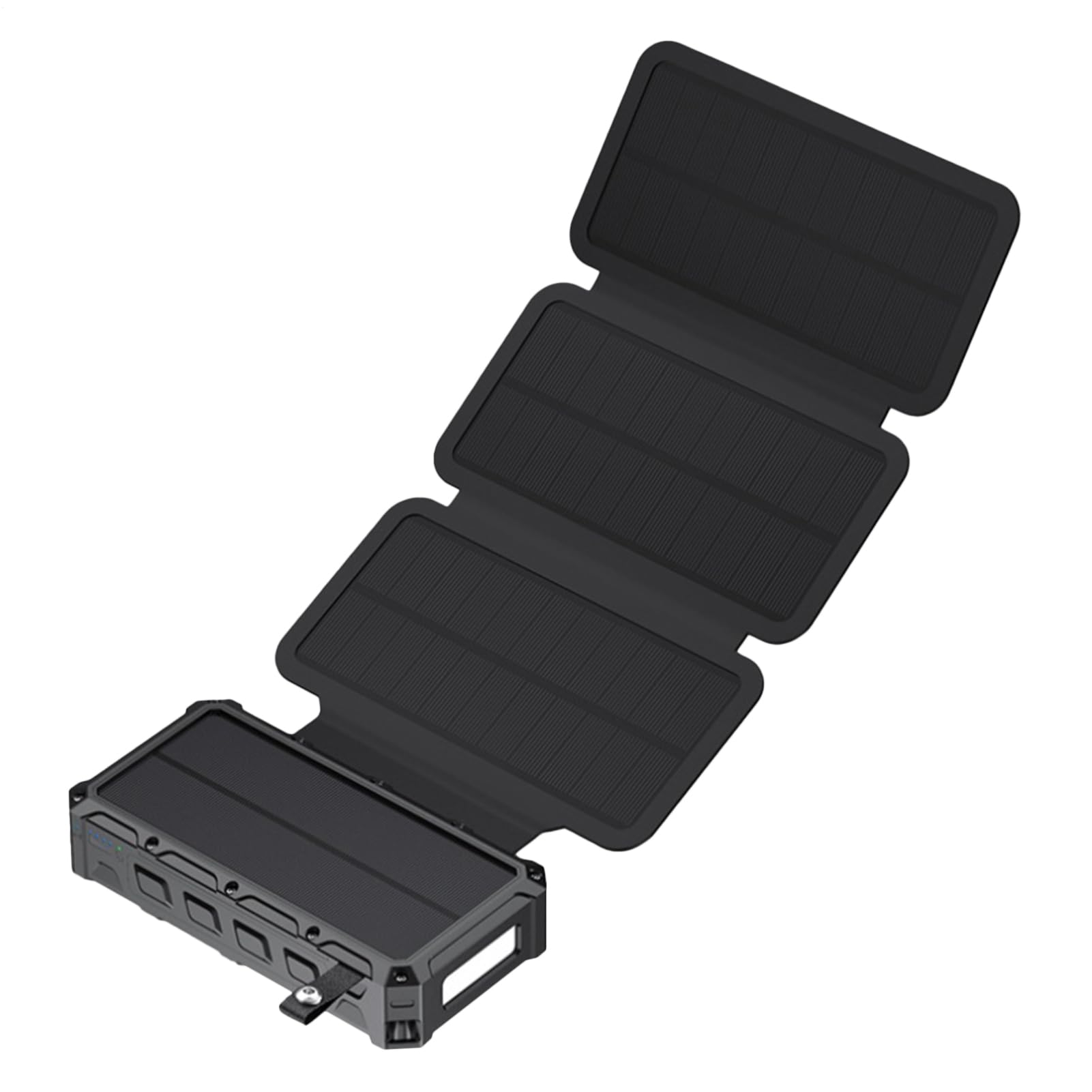 Solar Power Bank – Hand Crank Charger with Integrated LED Light – SOS Alarm, Compass and Wireless Charging for Men and Women