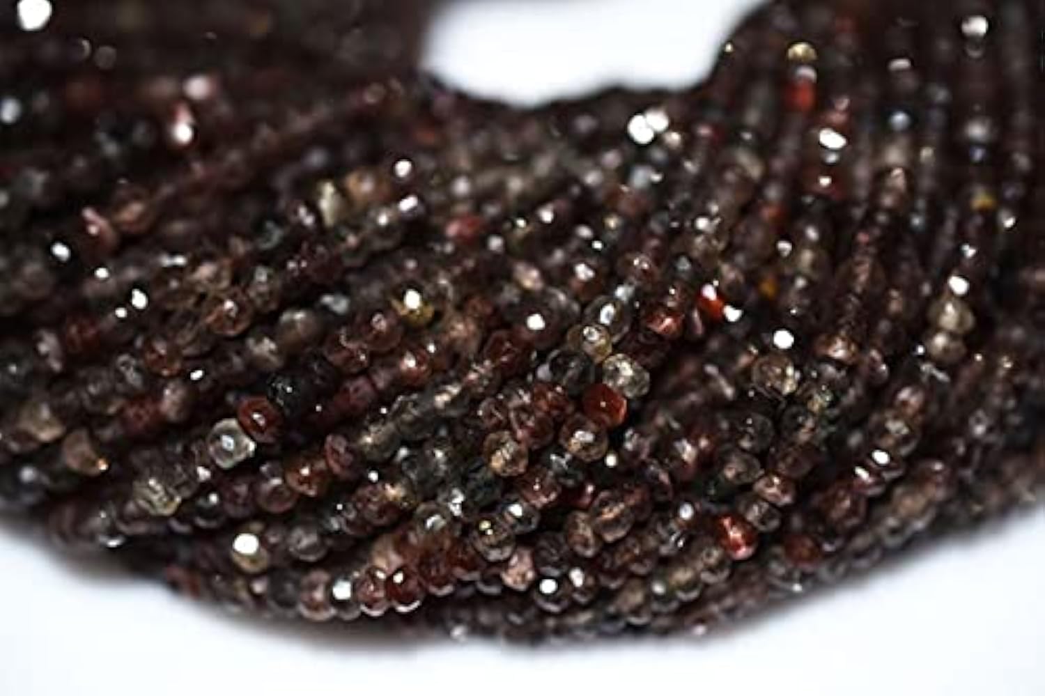 Spessartite perles de grenat véritable facetté 3.5mm élimine les défauts de calibrage