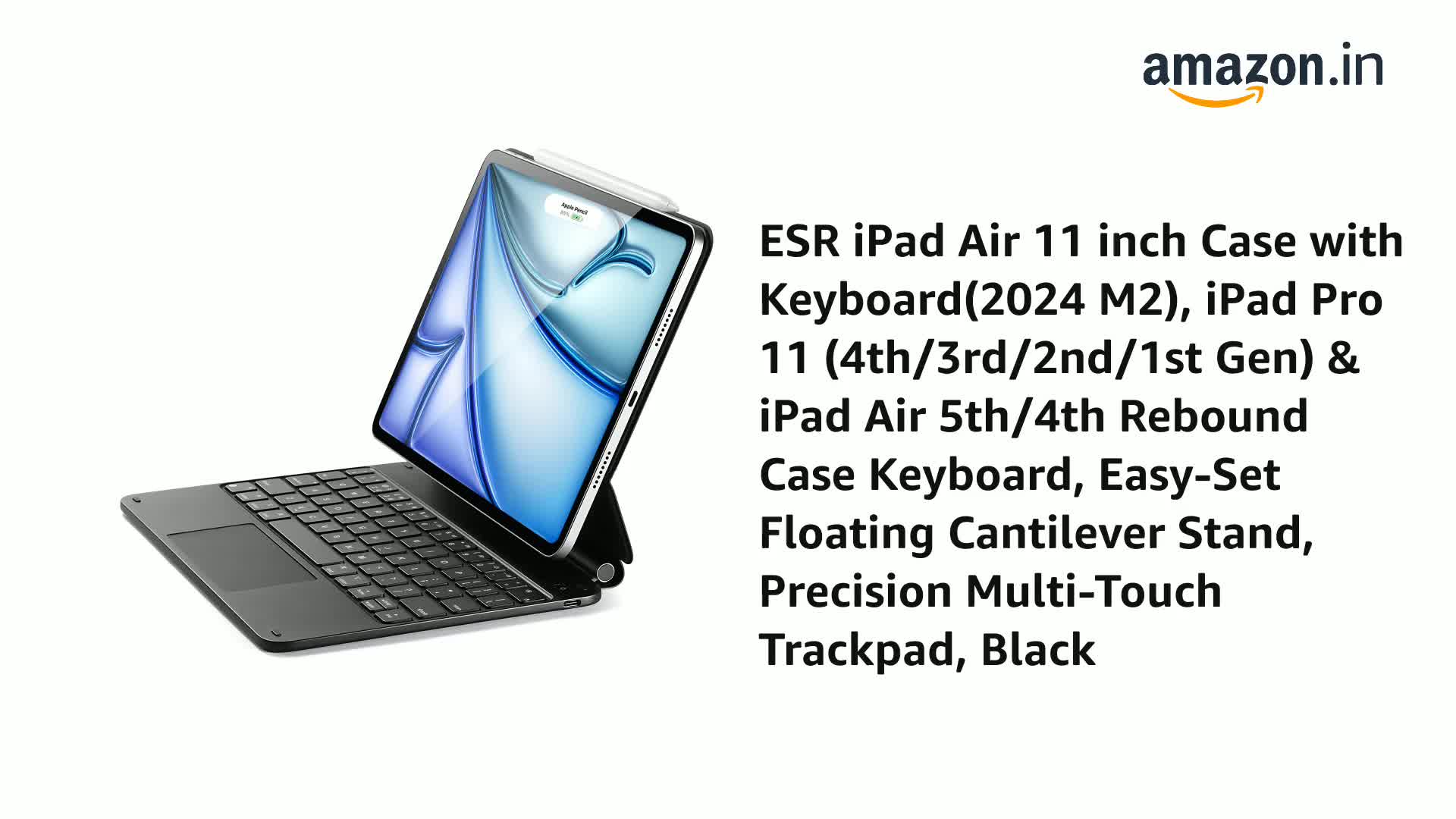 ESR for iPad Air 11 inch Case with Keyboard M4/M3/M2 (2026/2025