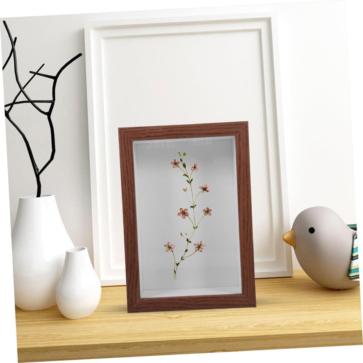 4pcs Shadow Photo Frame for Dried Flowers Wooden Display Box for Keepsakes DIY Decorative Frame for Home Decoration and Nature Enthusiasts
