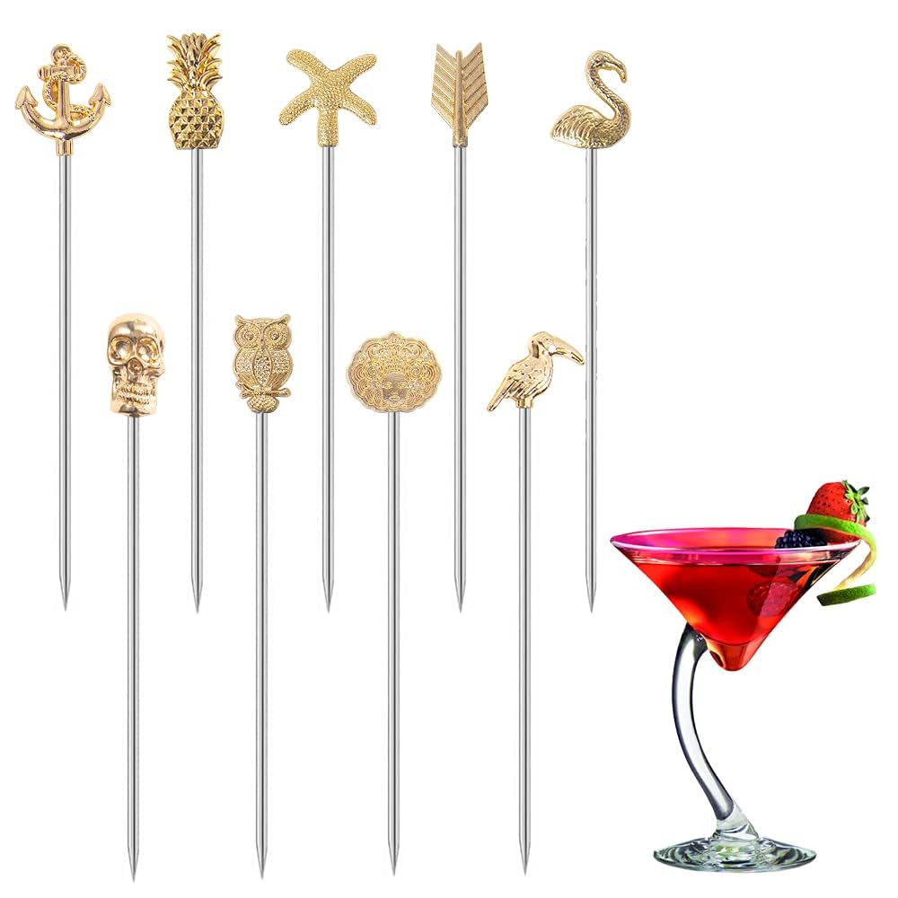 Amazon | Martini カクテルピック 再利用可能 オリーブピック