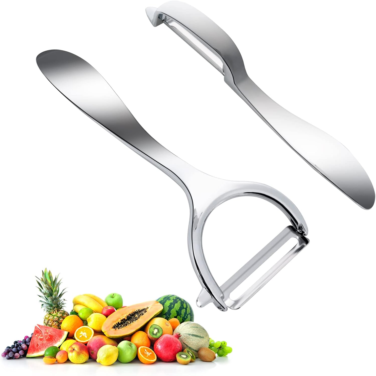2 Pcs Vegetable Peelers, Potato Peelers, Stainless Steel Peelers for Kitchen for