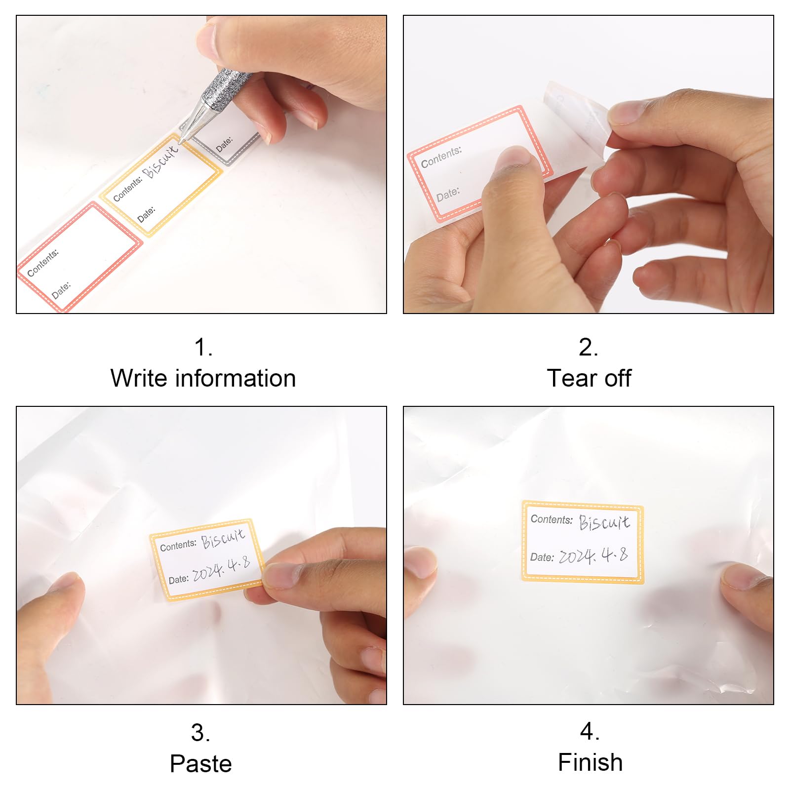 1500 Stück Gefrieretiketten 25x40mm - Selbstklebend Für Lebensmittel & Küche