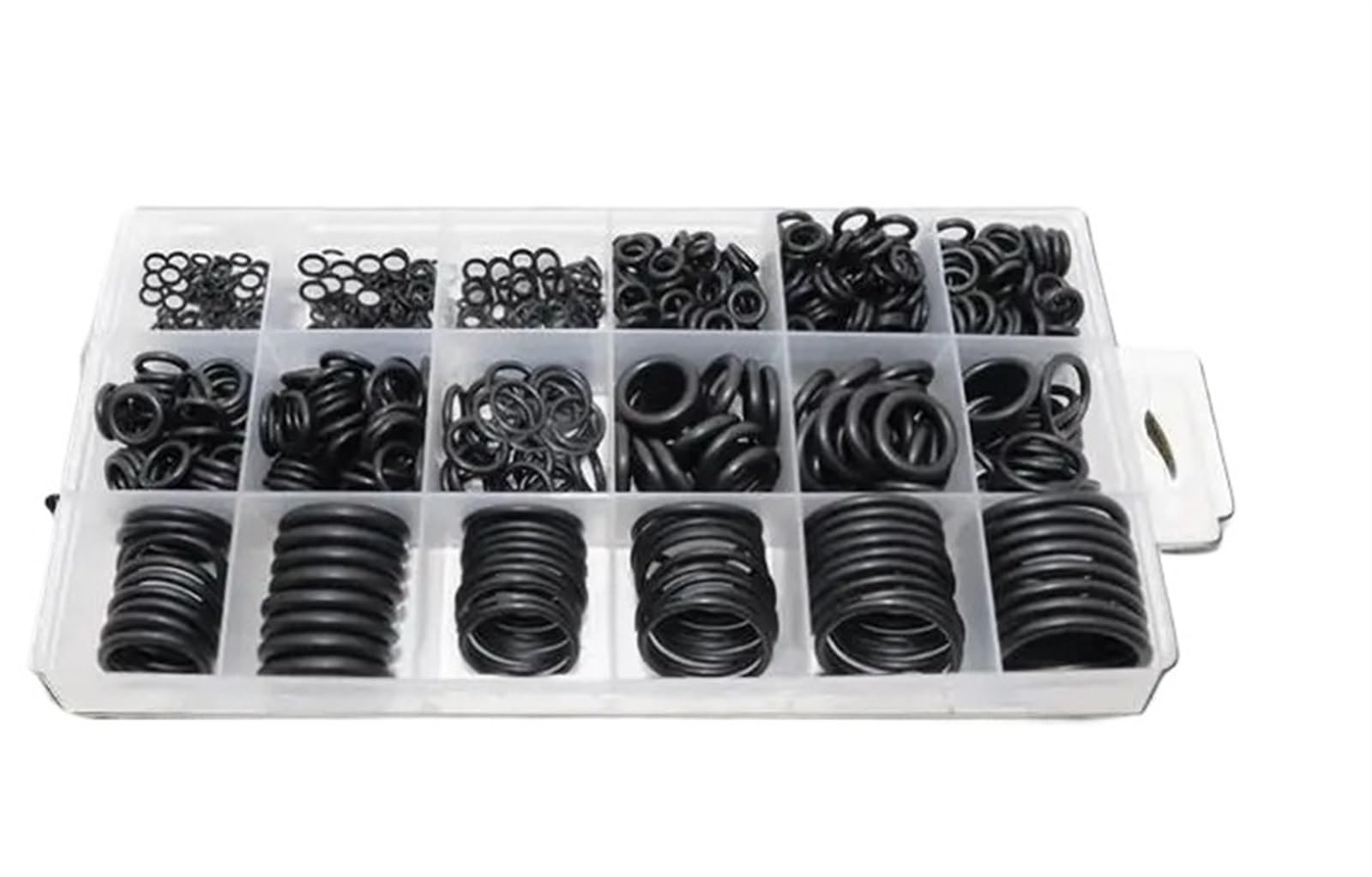 200 pezzi Guarnizione O-ring in gomma Confezione Guarnizione O-ring in gomma nitrilica Set Guarnizione rubinetto NBR Valvola O-ring in gomma Set(200pcs)