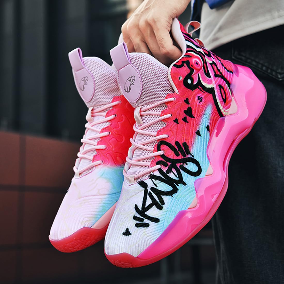 Męskie buty do koszykówki, buty sportowe, amortyzujące wstrząsy, oddychające, do koszykówki, męskie, lekkie buty sportowe, do biegania, antypoślizgowe, sportowe sneakersy, bsk f39, 45 EU