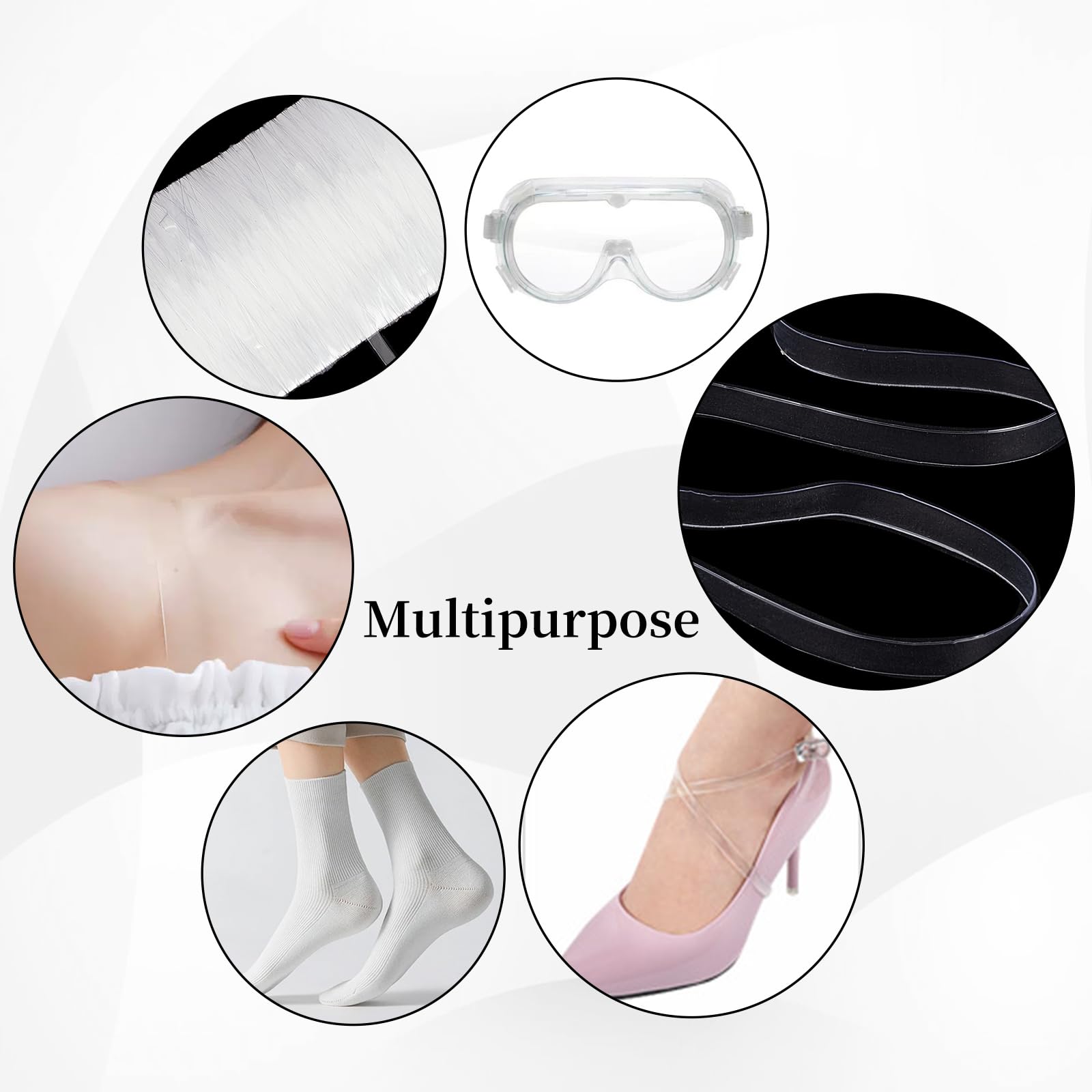 Sangle Extensible Transparente Letsinstyle De 25 Yard 5mm Soutien Gorge