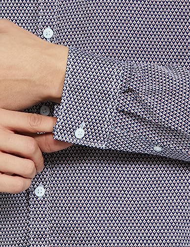 Image of Spykar Men's Slim Fit Mandarin Collar Full Sleeve Printed Casual Shirts