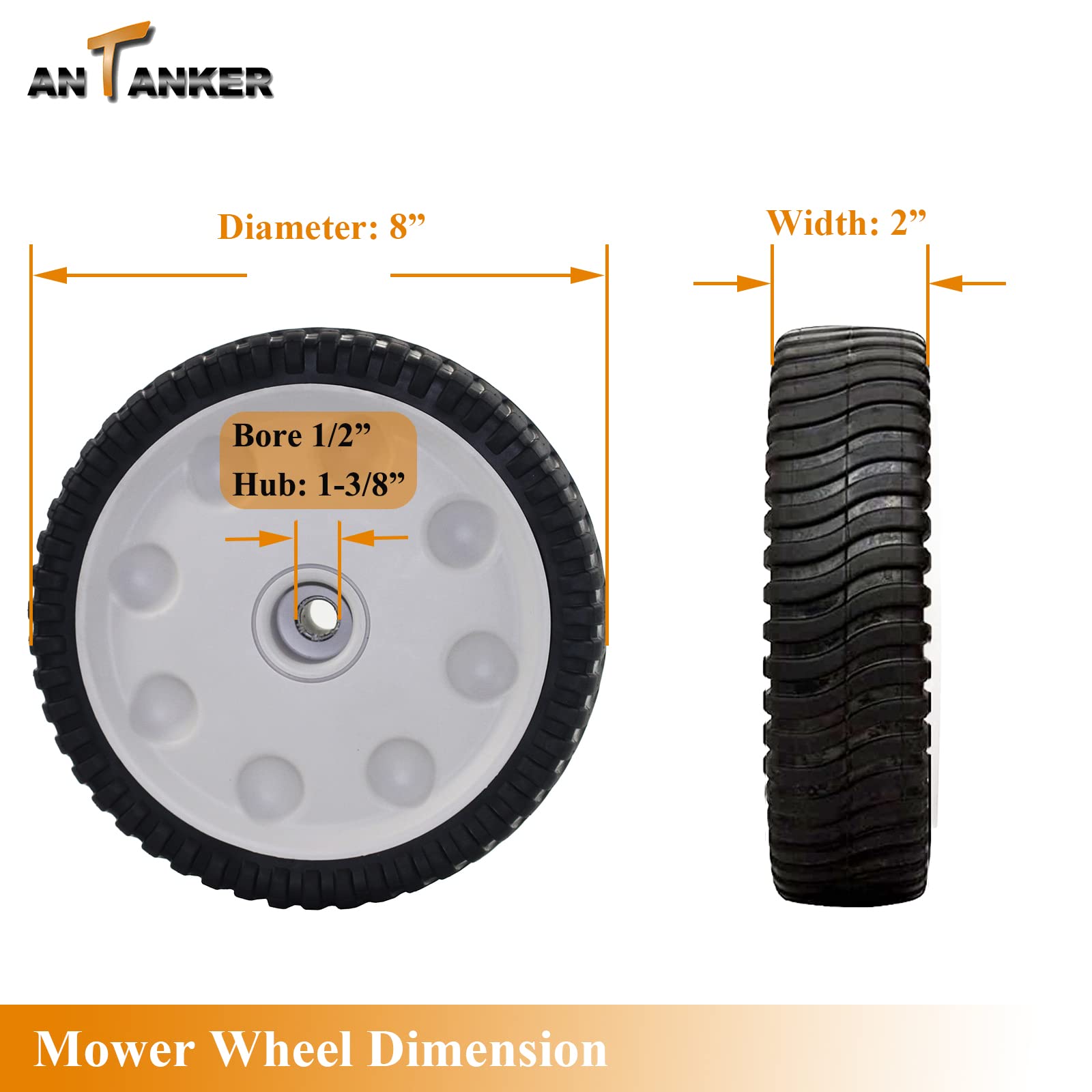 2 Pezzi Wheel Drive Hop Per MTD 734-05341 - Ricambio Per Tosaerba - Marca RUSSO