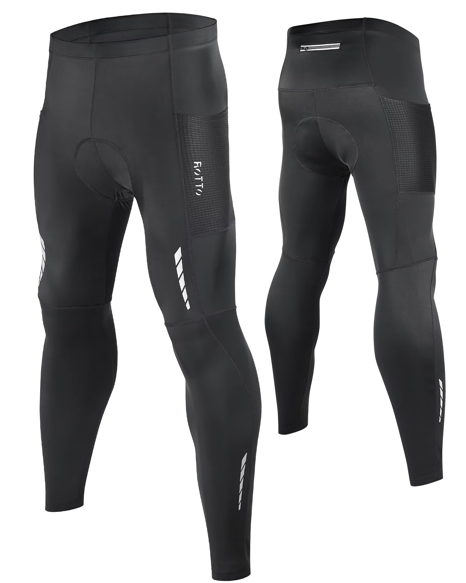 ROTTO Pantalons Cyclisme Homme Hiver Bicyclette Collants Coussin Silicone 3D