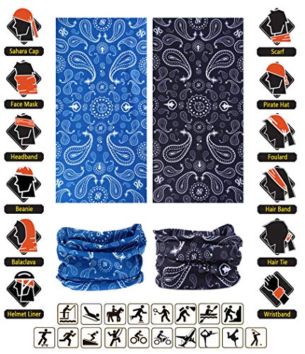 Image of VANCROWN Headband Neck Gaiter Head Wrap Headwear Face Mask Magic Scarf Bandana for Men and Women