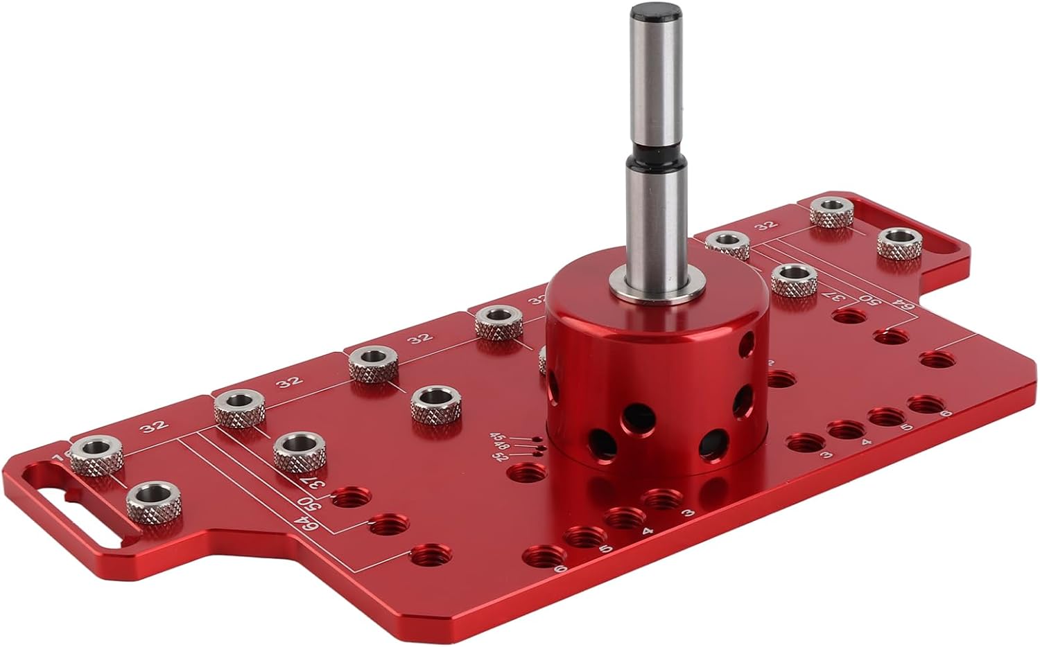 2 in 1 Shelf Pin Jig and Hinge Jig, All Metal Self Clamping Drill Guide with 7 Drill Bits, Cabinet Hardware Jig Tool for Carpentry and DIY Woodworking