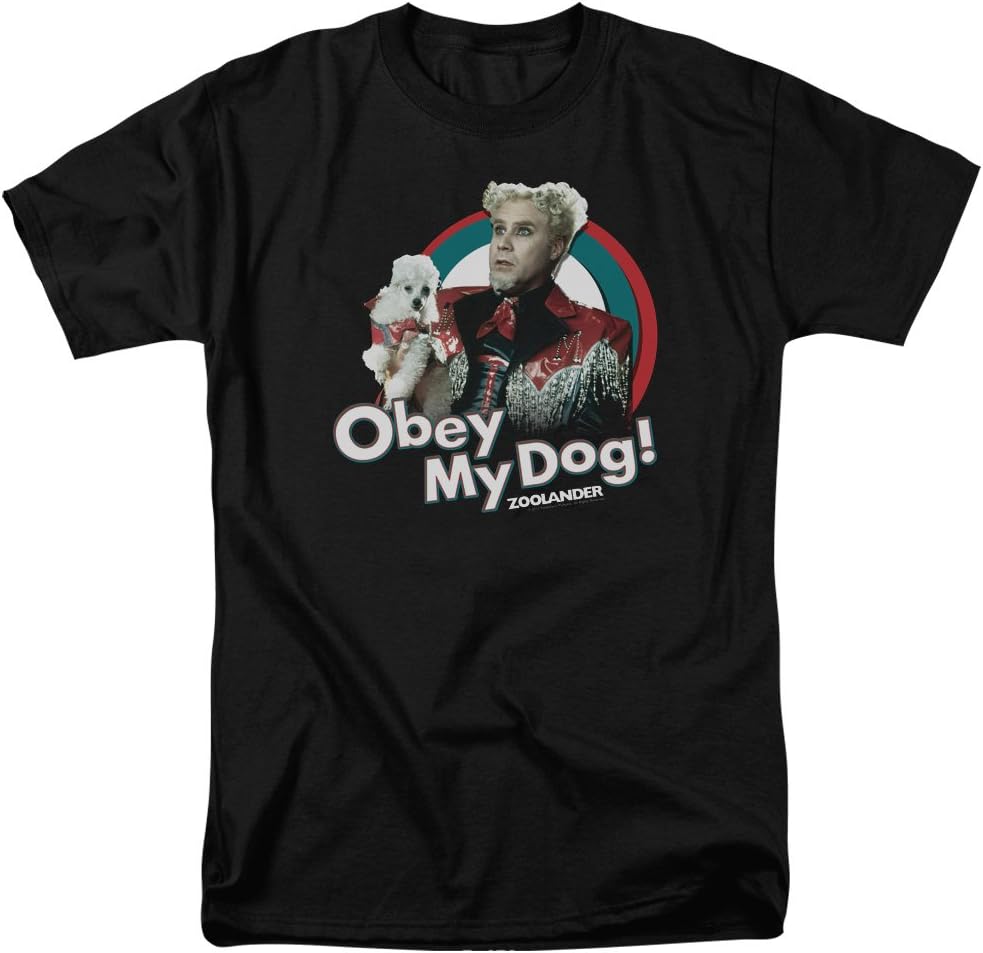 Zoolander Mugatu Obey My Dog Funny Movie T-Shirt Tee, X-Large