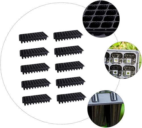 Miniatura 6 de Yardwe Bandejas de germinación de 10 piezas para plantas de jardín de interior, kit de cultivo de plantas