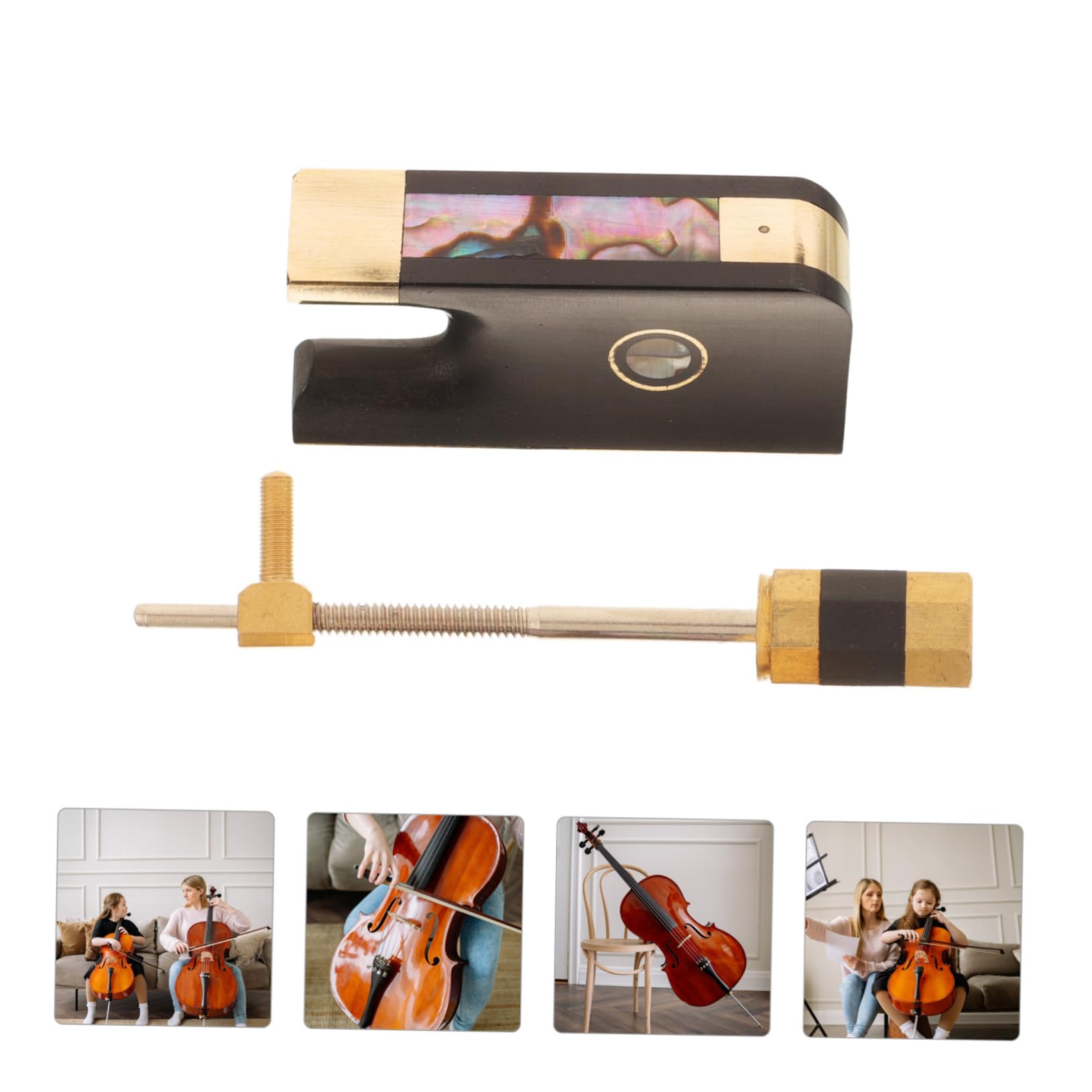 ifundom 5sets Accessori Per Violino Con Rana Di Ebano e Viti Sostituzione Professionale Per Archetto Di Violino Pratico e Resistente Per Uso Classe Musicale e Casa