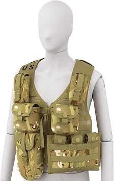 MT Military MOLLE 2 Army Vest, Rifleman FLC Set with Outer Pouches, Assault Backpack and Hydration Pack