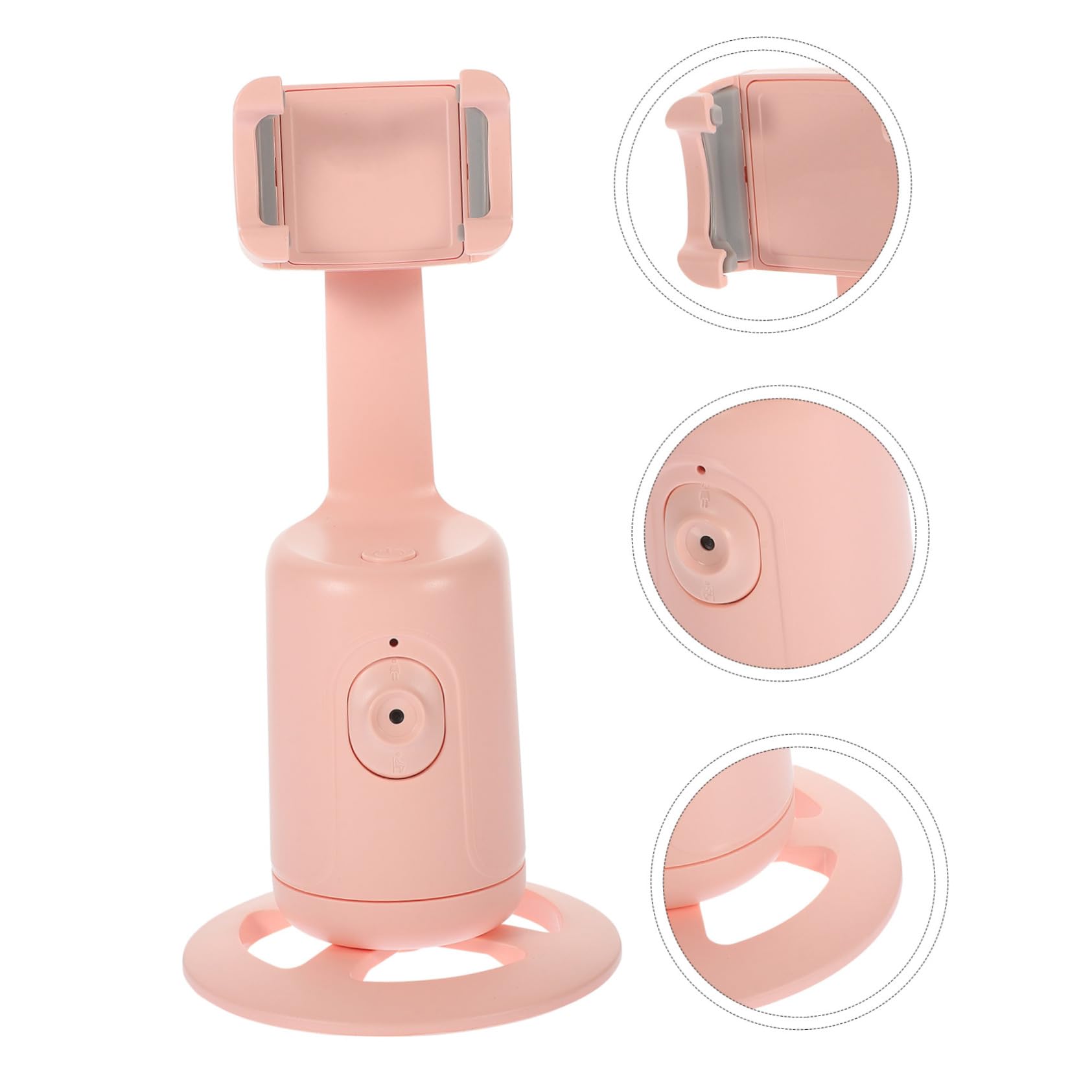 1pezzi Smartphone Stand Riconoscimento Facciale Rotante Per Live Streaming Telefonico e Innovativo Rosa