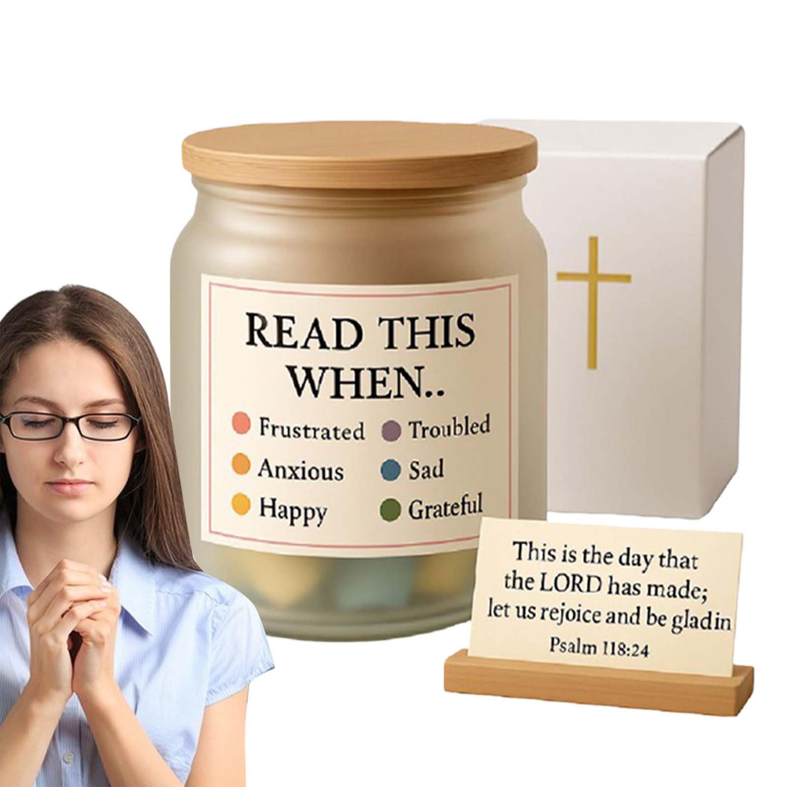 Récipient de citations bibliques le cadeau idéal de baptême pour marraine et fêtes de Pâques