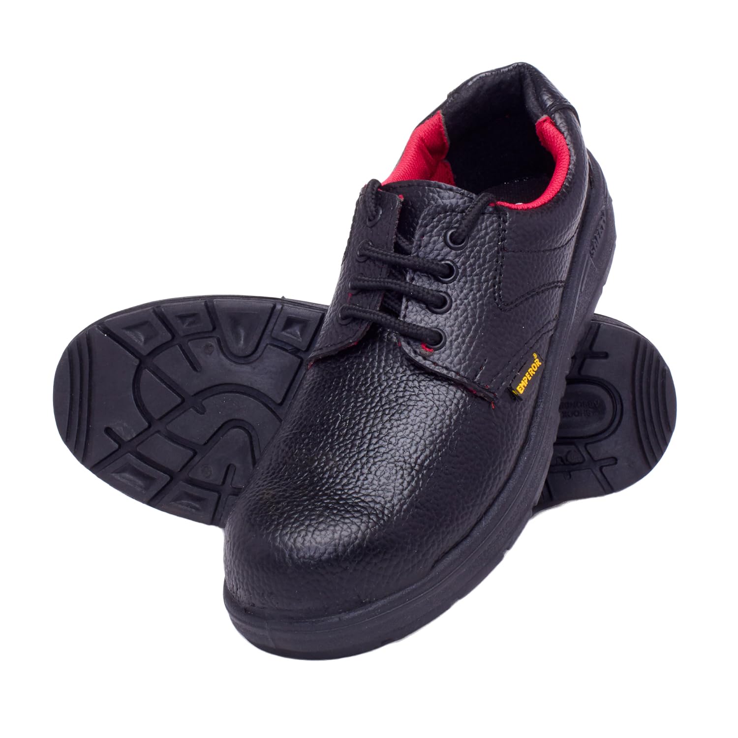EMPEROR ACE: Black Lightweight Safety Shoes for Men - Synthetic Leather, Steel Toe, Anti-Skid, Abrasion Resistant (Size 9) (Set of 1) (B075SCY95L) Amazon Price History, Amazon Price Tracker