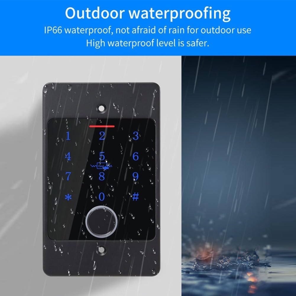 IP66 Wasserdicht für TUYA WiFi Fingerabdruck Türschloss, Smart Elektronische Tastatur mit Fernbedienung App Steuerung, Zinklegierung Sicherheitsschloss für Outdoor Home Office, Einfache