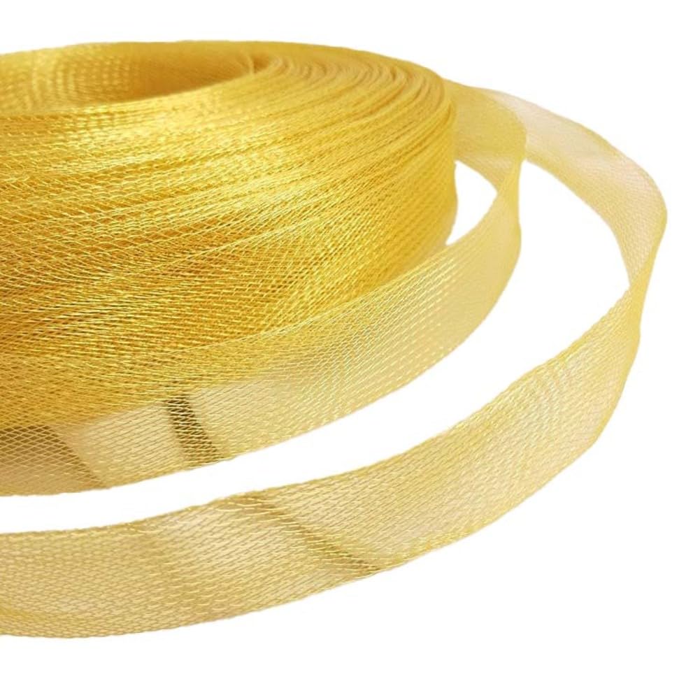 Taśma siatkowa 30 mm x 5 m Crinoline Band Metal Boning Rosshare plecionka ozdobna taśma usztywniająca elastyczna włosie końskie warkocz sztywny warkocz Horsehair Braid do szycia sukni ślubnej