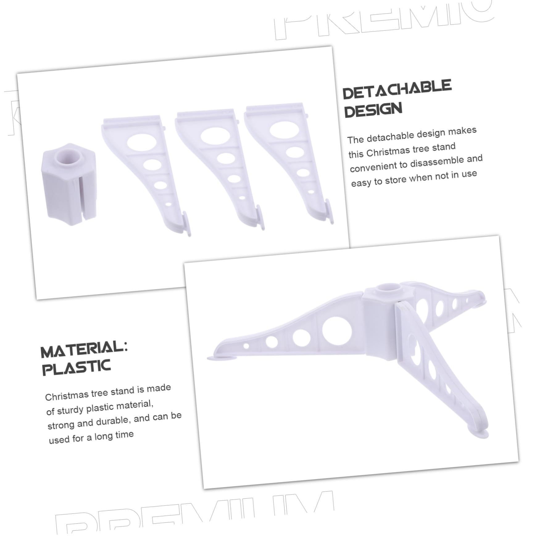 FONDOTIN Christmas Tree Stand Detachable Xmas Tree Holder Tripod Structure Easy Assembly for Simple Setup and Convenient Storage