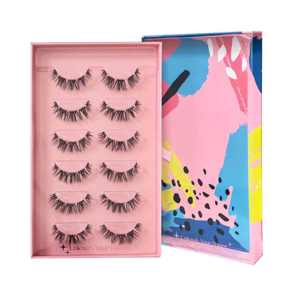 SY SHUYING 6 - Pair False Lashes Set - Multi - Eye Shape Fit, Voluminous & Natural, Reusable, DT25Temptress