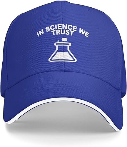 in Science We Trust - Gorra de béisbol con texto en inglés "We Trust", gorra de béisbol para papá, clásica, ajustable, unisex, para adultos,