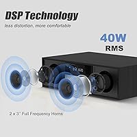 Vista 3 de Nostalgic Micro Shelf System 40W RMS with CD Player, Bluetooth, USB Playback, FM Radio, AUX-Input, 2-Way Music Crisp-Sound, DSP-Tech (TB-816B)