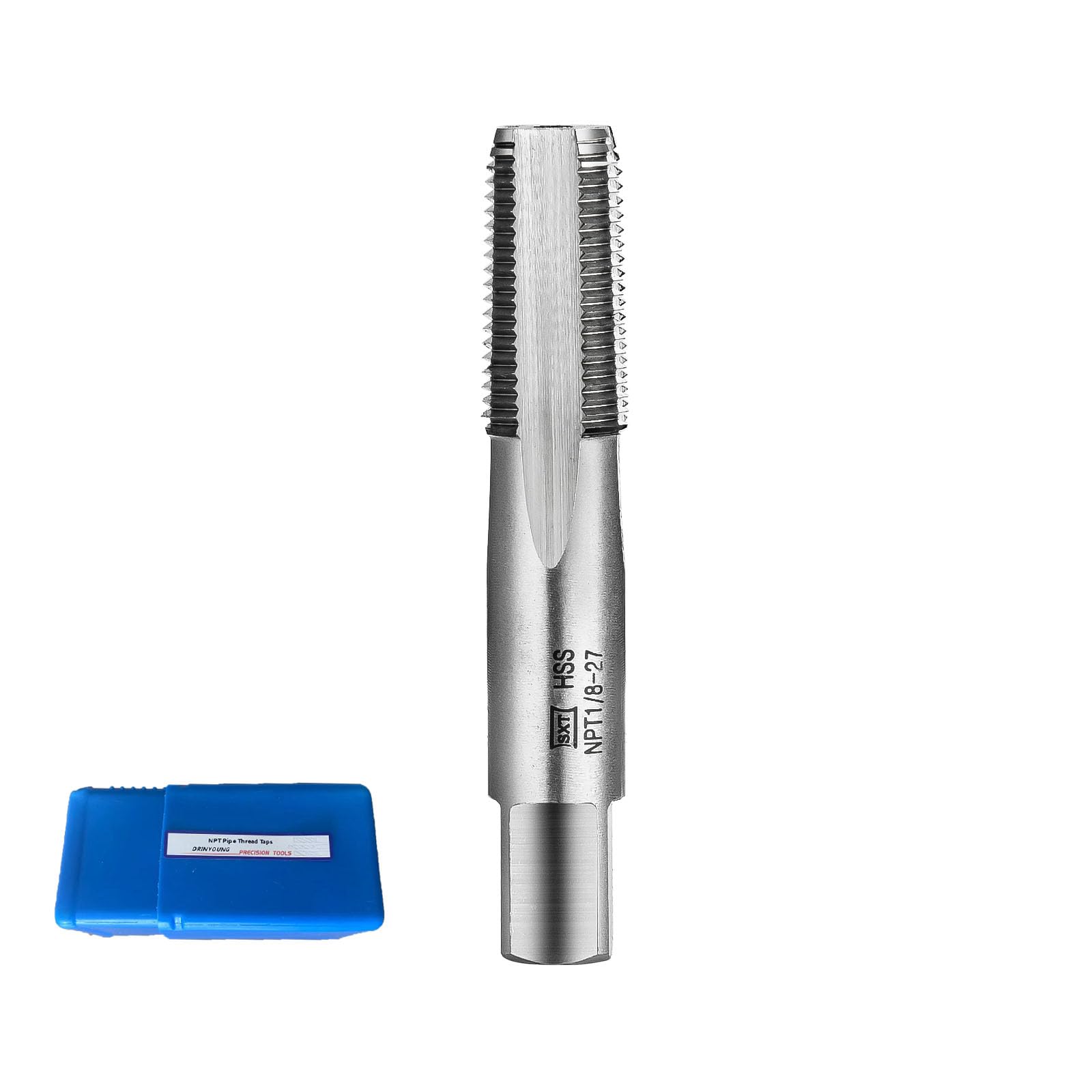 DRINYOUNG 1/8"-27 NPT Pipe Thread Tap, High Speed Steel, 1 Unit, Pipe Tap, Pipe Taps
