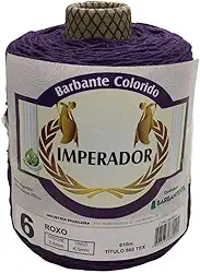 Barbante Colorido Imperador Fio 6 para Crochê e Tricô (ROXO)