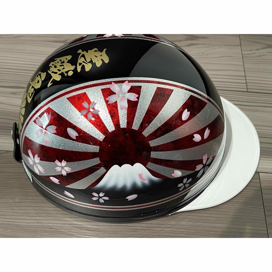 Amazon.co.jp: 悪餓鬼 富士日章 コルク半 ヘルメット 旧車會 暴走族 