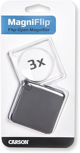 Miniatura 6 de Carson MagniFlip - Lupas de bolsillo con funda incorporada, juego de 4 (GN-33MU)