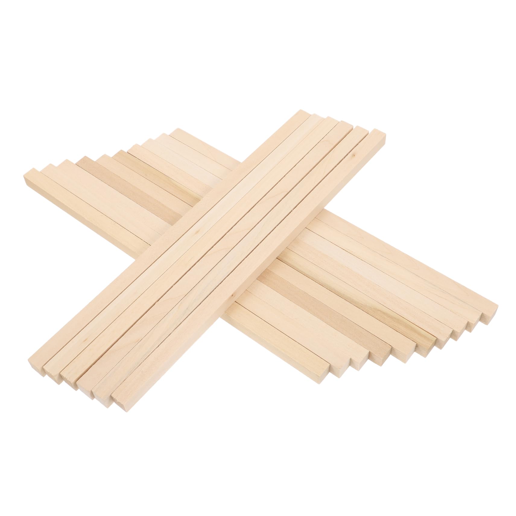Quadratische Holzstäbe Flexibel zum Basteln 60 Stück Splintfrei aus Unbehandeltem Holz 25x1cm für Modellbau und Selbstgemacht Projekte