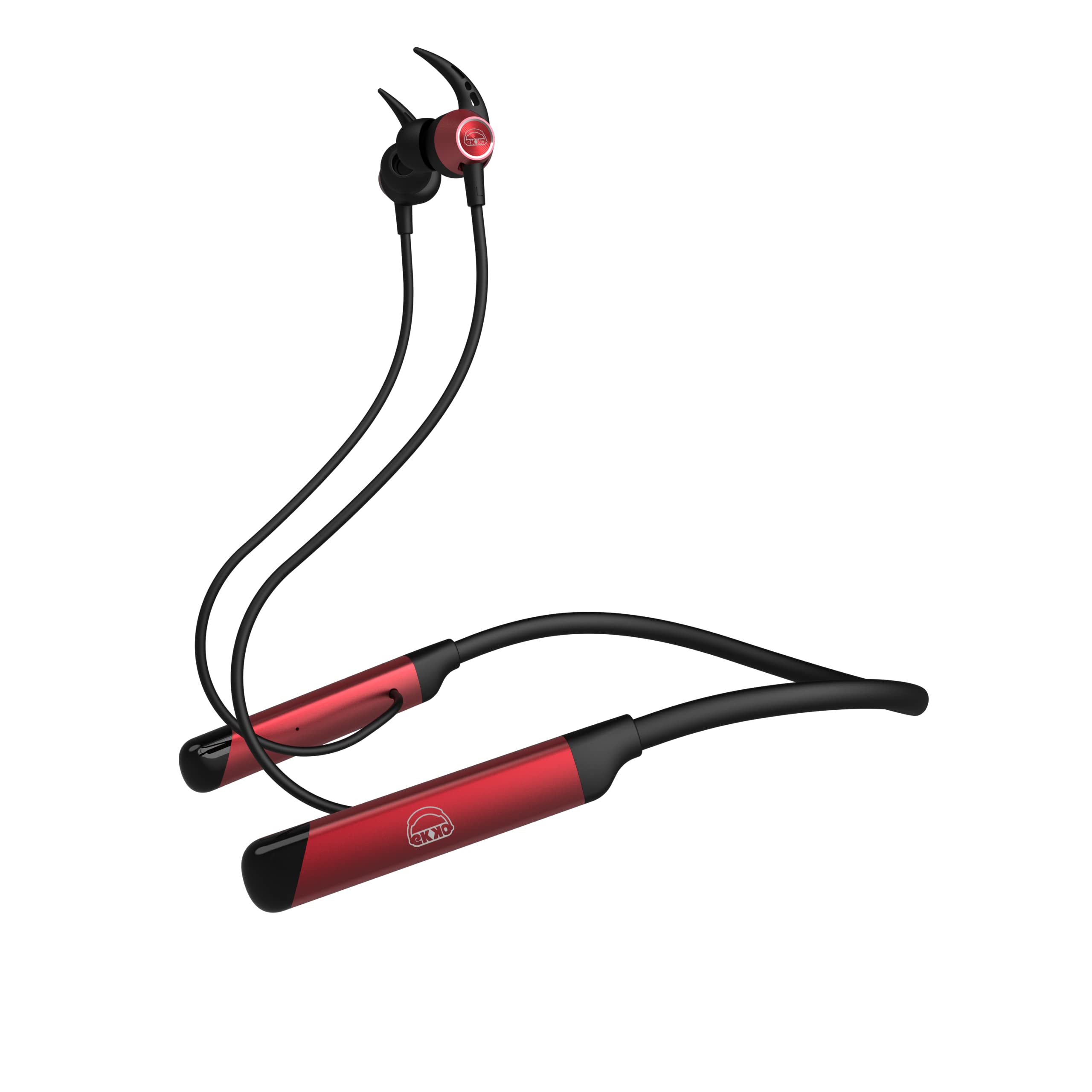 Ekko Unplug N04 Bluetooth In Ear Neckband Earphones, 50 Hours Playback Time, 10 mm Speaker Size, Quick Charging, Noise Cancellation, Twin Connect (Red)-image-29