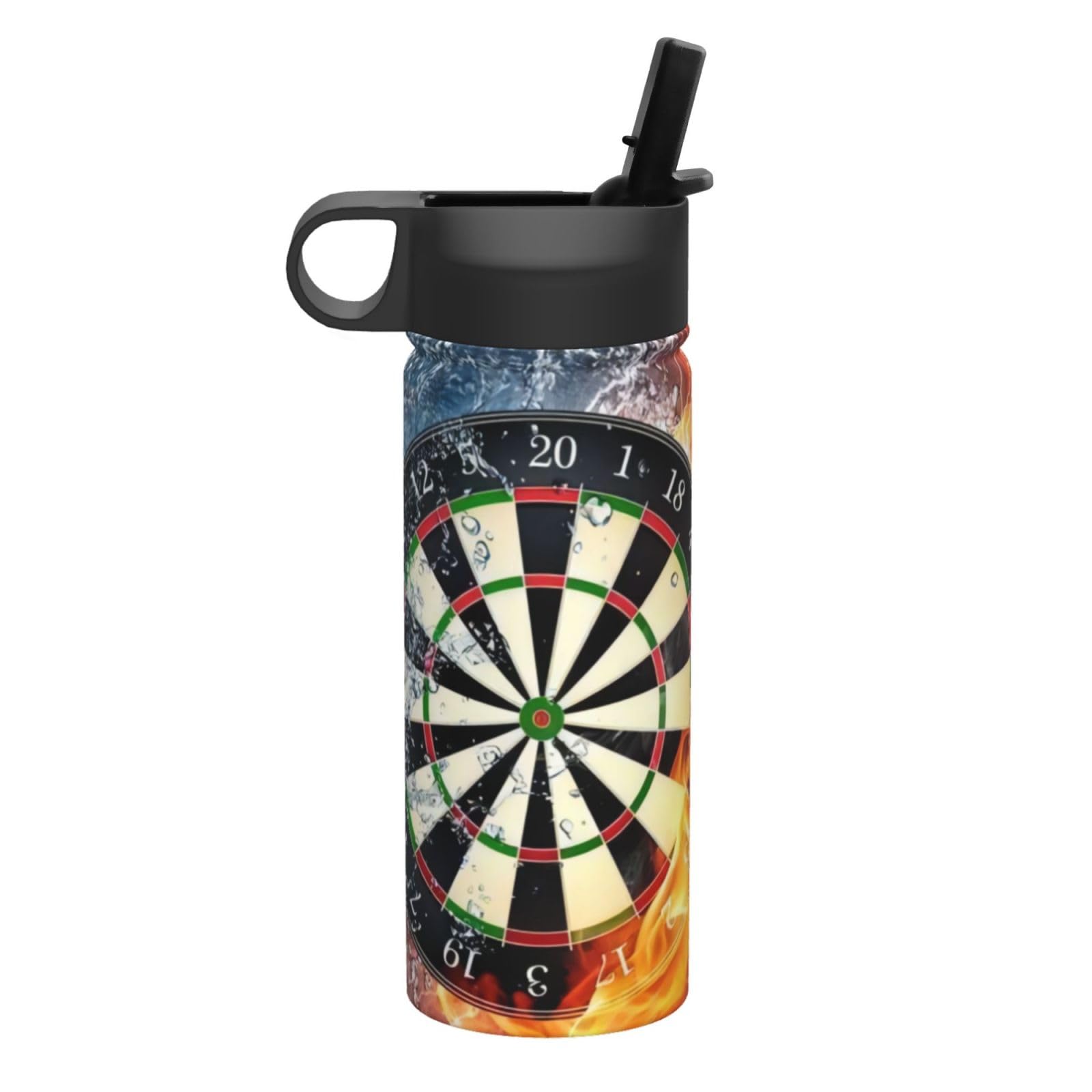 Isolierbecher mit Dartscheibe, 530 ml, Sport, Thermobecher, Reisebecher, Sport-/Fitnessflasche