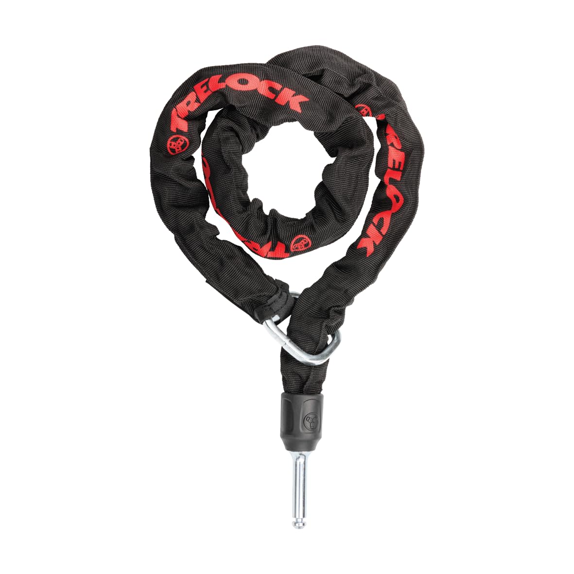 TRELOCK Lucchetto per telaio RS 480 AZ + catena da infilare ZR 355 100/6 con borsa da sella – apertura larga 70,7 mm