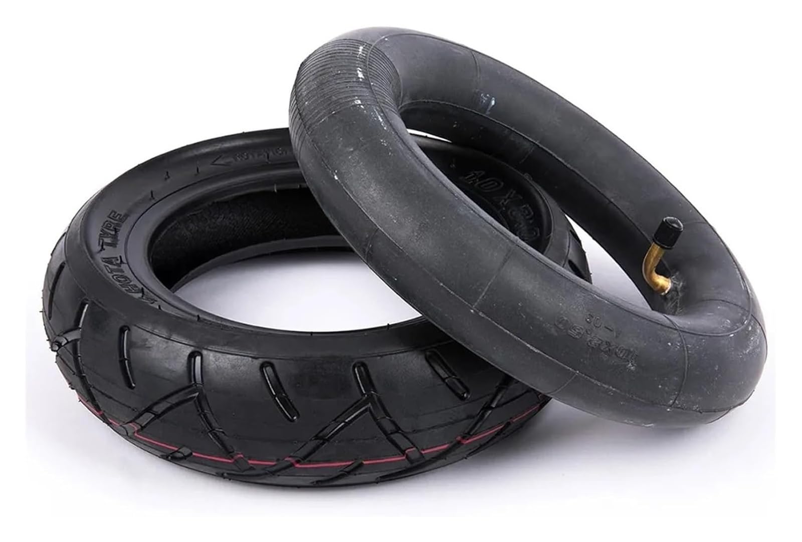 Cámara de Aire Scooter eléctrico, Cámara y neumático Interior de 10 Pulgadas 80/65-6 Neumático 10x3.0 Neumáticos de Desgaste Delanteros Traseros for E-Scooter(C)