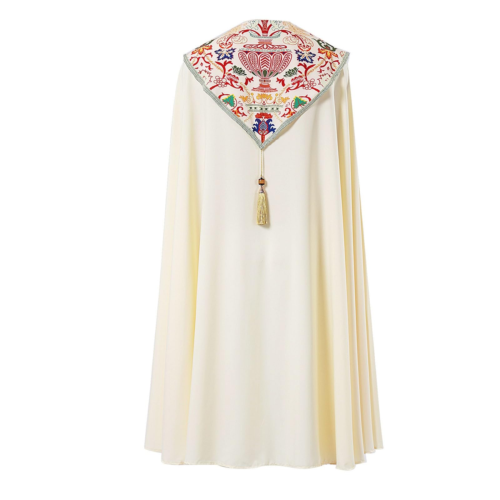 Déguisement Halloween Costumes pour Cosplay Cosplay Cape médiévale élégant avec Pendentif en Franges et Design Unique pour Homme Femme et Costume Historique de cérémonie